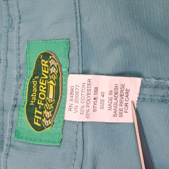 Haband's Fit-Forever Light Aqua Cargo Shorts Men's Size 40 - Picture 6 of 11